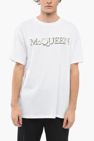 Crewneck T-shirt with Embroidered Logo