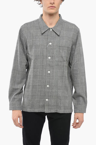 Classic Collar Virgin Wool Blend District Check Shirt