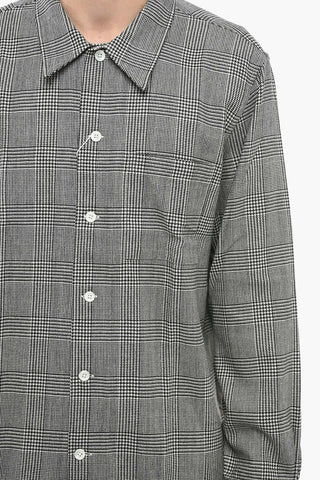 Classic Collar Virgin Wool Blend District Check Shirt