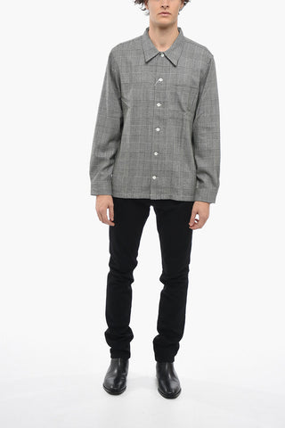 Classic Collar Virgin Wool Blend District Check Shirt