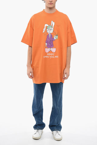 T-shirt BUNNY Oversized con Stampa Grafica