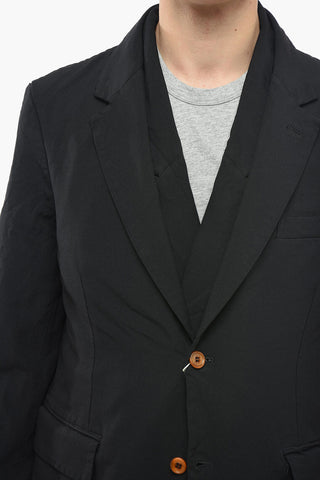 HOMME PLUS Double-layered Coat with Flap Pockets