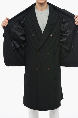 HOMME PLUS Double-layered Coat with Flap Pockets