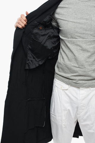 HOMME PLUS Double-layered Coat with Flap Pockets