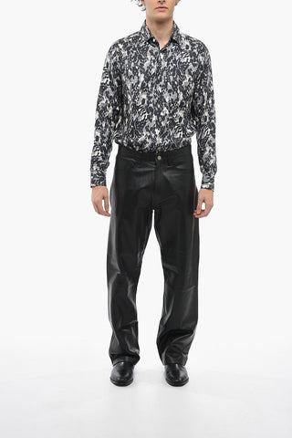 Leather 5 Pockets Pants with Belt Loops