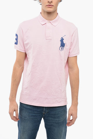 Polo Custom Fit in Cotone Hopsack con Ricami