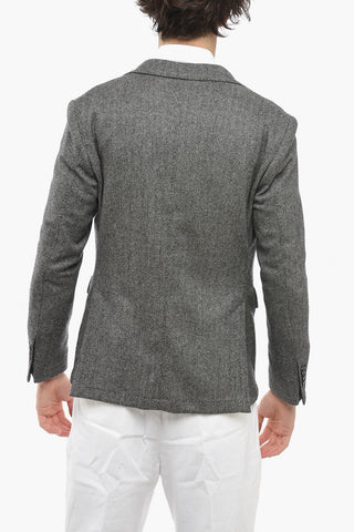 Unlined KENNEDY Blazer with Herringbone Pattern