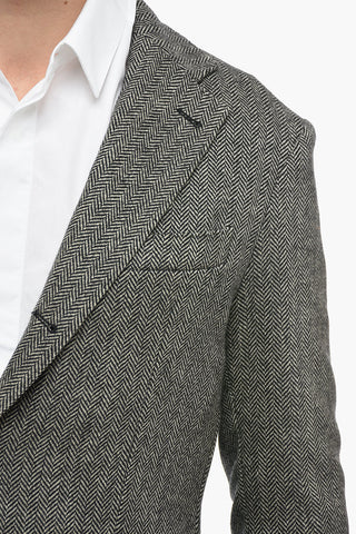 Unlined KENNEDY Blazer with Herringbone Pattern