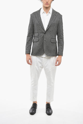 Unlined KENNEDY Blazer with Herringbone Pattern
