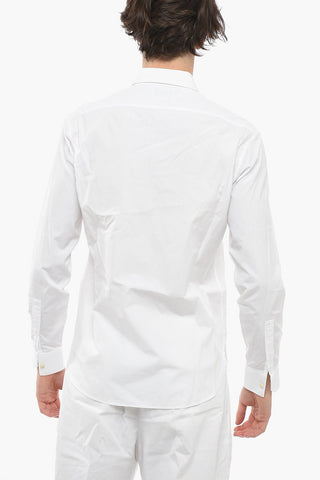 Spread Collar Cotton Popeline Shirt