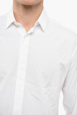 Spread Collar Cotton Popeline Shirt