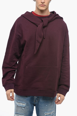 Fleece Cotton Oversized Hoodie with Knot Hood