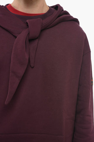 Fleece Cotton Oversized Hoodie with Knot Hood