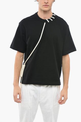 Contrasting Lace Detail T-Shirt