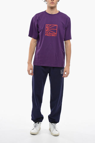 Embossed Printed Cotton Crew-Neck T-shirt