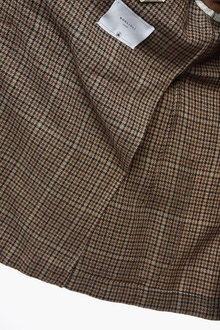 Double-breasted Houndstooth Wool Blend Blazer