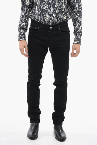 Flared-leg Denims with Rear Embroidered Logo 17cm