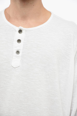 T-shirt a Manica Lunga HENLEY con 3 Bottoni