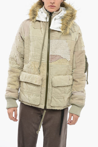 Patchwork Cotton Blend SAGE RETRO Jacket