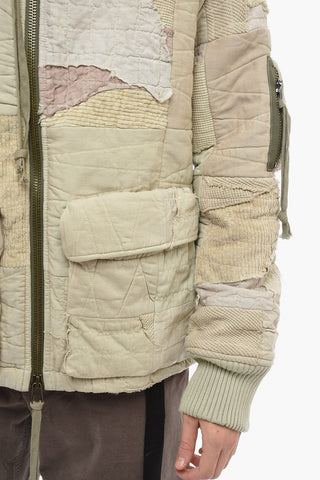 Patchwork Cotton Blend SAGE RETRO Jacket