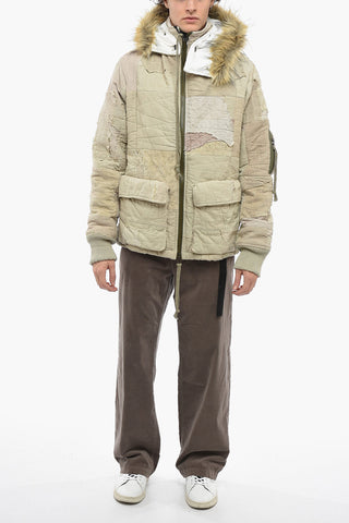 Patchwork Cotton Blend SAGE RETRO Jacket