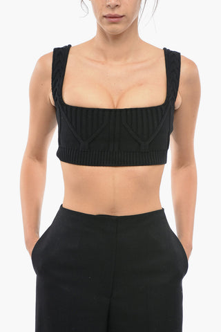 Top Cropped Lavorato A Maglia