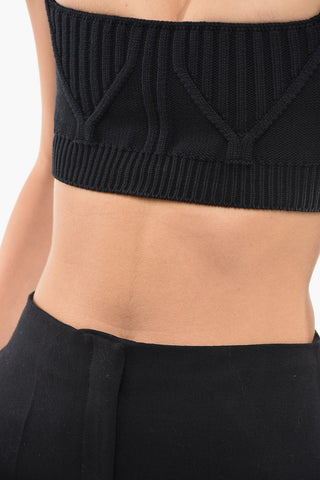 Top Cropped Lavorato A Maglia