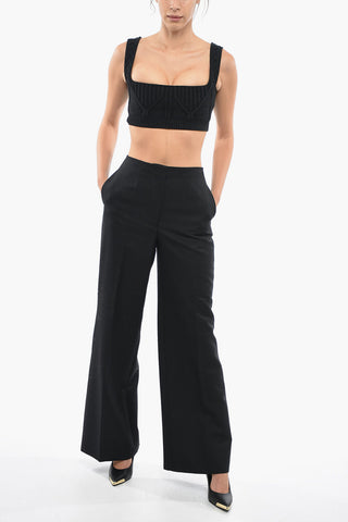 Top Cropped Lavorato A Maglia