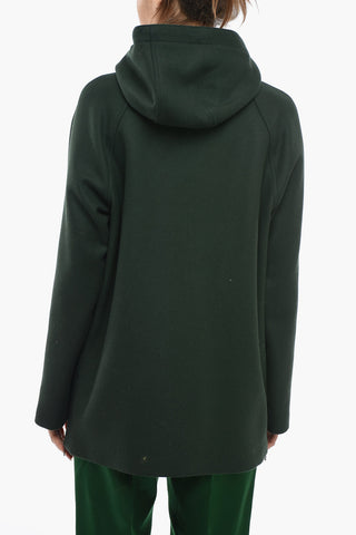Cappotto In Misto Lana Con Cappuccio