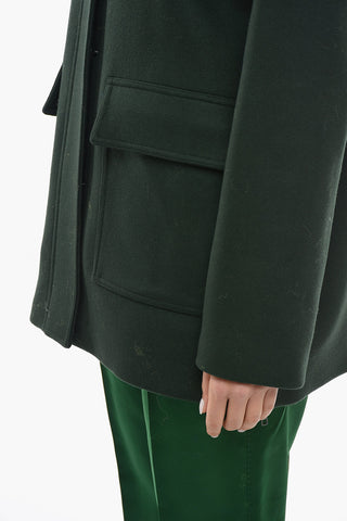Cappotto In Misto Lana Con Cappuccio