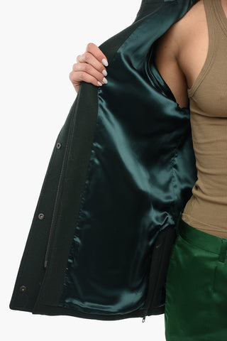 Cappotto In Misto Lana Con Cappuccio