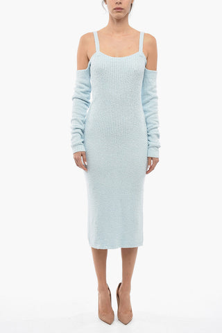 Long Sleeve Cold-Shoulder HELENE Knitted Dress