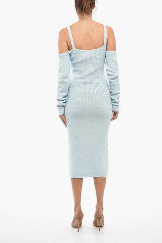 Long Sleeve Cold-Shoulder HELENE Knitted Dress