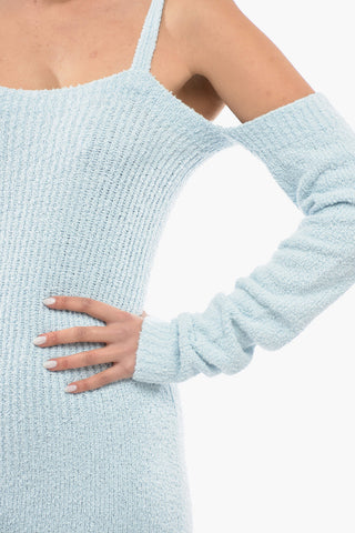 Long Sleeve Cold-Shoulder HELENE Knitted Dress