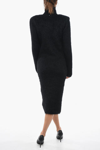 Mohair-blend ATTINA Dress with Padded Shoulders