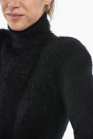 Mohair-blend ATTINA Dress with Padded Shoulders