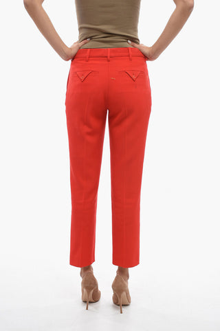 Pantaloni Straight Fit In Lana