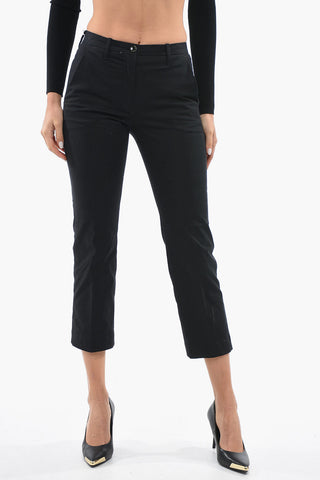 Stretch Cotton Chino Pants with Belt Loops