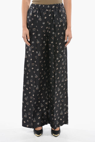 Printed Silk NEBBIA Palazzo Pants