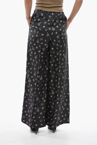Printed Silk NEBBIA Palazzo Pants