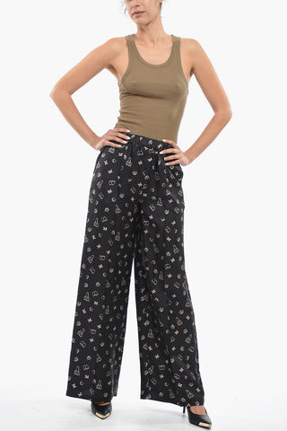 Printed Silk NEBBIA Palazzo Pants
