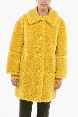 Cappotto Reversibile SAMIRA in Eco-Shearling con Tasche a Filo