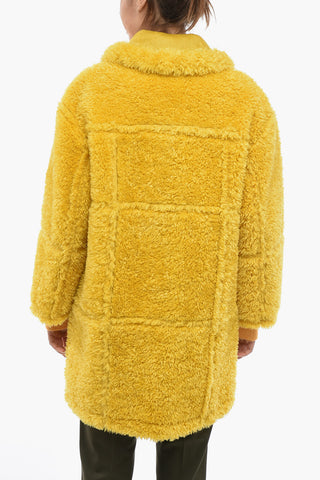 Cappotto Reversibile SAMIRA in Eco-Shearling con Tasche a Filo