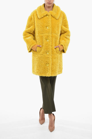 Cappotto Reversibile SAMIRA in Eco-Shearling con Tasche a Filo