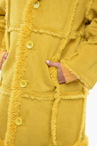 Cappotto Reversibile SAMIRA in Eco-Shearling con Tasche a Filo