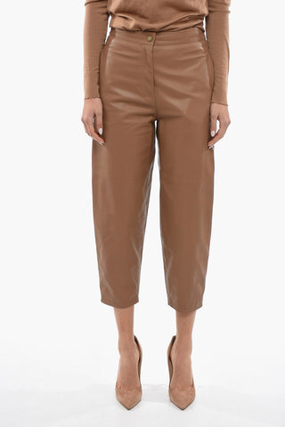 Leather Cropped Trousers