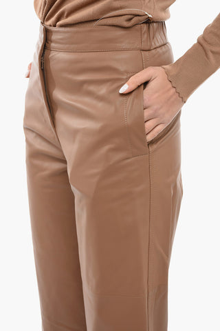 Leather Cropped Trousers