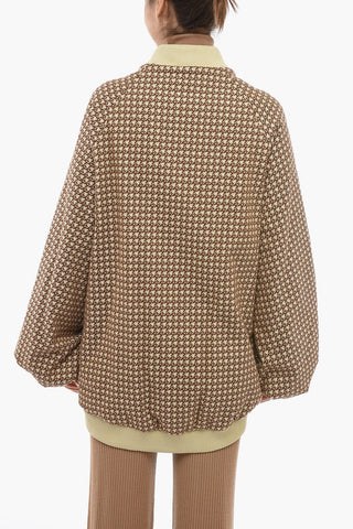Bomber Imbottito Pied De Poule Con Dettaglio Strass