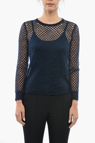 Maglia Openwork in Misto Mohair con Canottiera