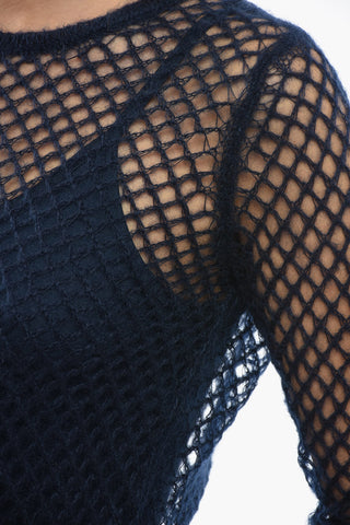 Maglia Openwork in Misto Mohair con Canottiera